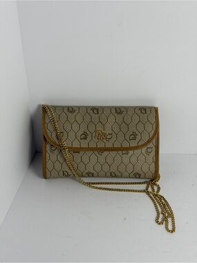 Vintage Christian Dior Honeycomb Chain Small Shoulder Bag
